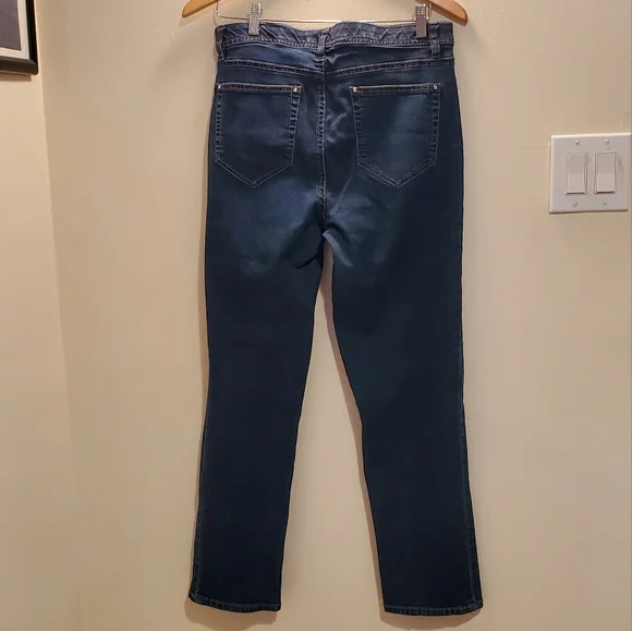 JM Collection Comfort Stretch Waist Straight leg Jeans size 8 - Picture 3 of 16